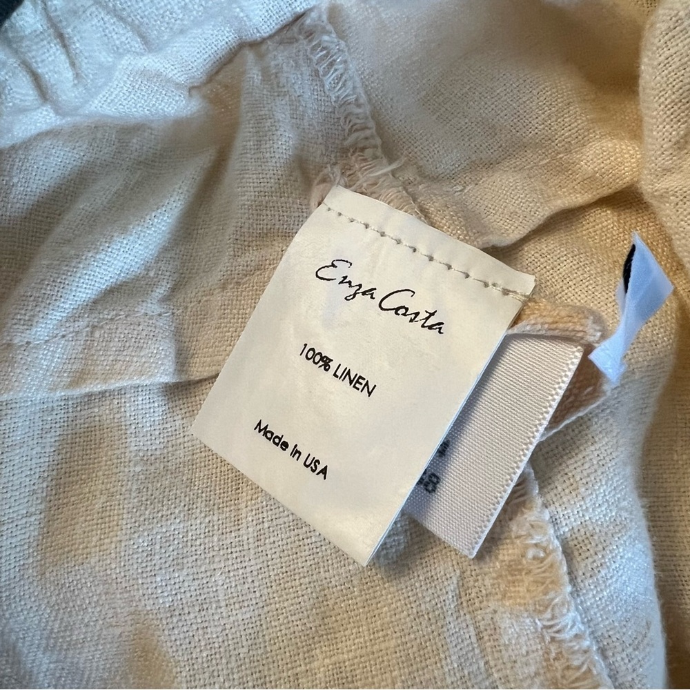 ENZA COSTA • Linen cropped drawstring pants • Small - Picture 5 of 7
